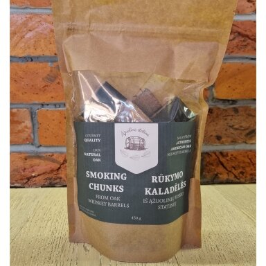 Oak whiskey barrel chunks for smoking