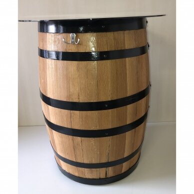 Barrel-table with a metal tabletop 1